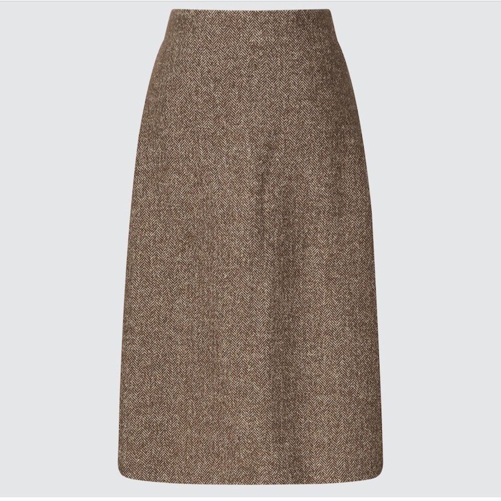 UNIQLO Tweed A-Line Skirt